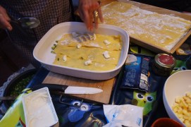 Lasagna with Stracchino cheese.  Another cheese I miss. 